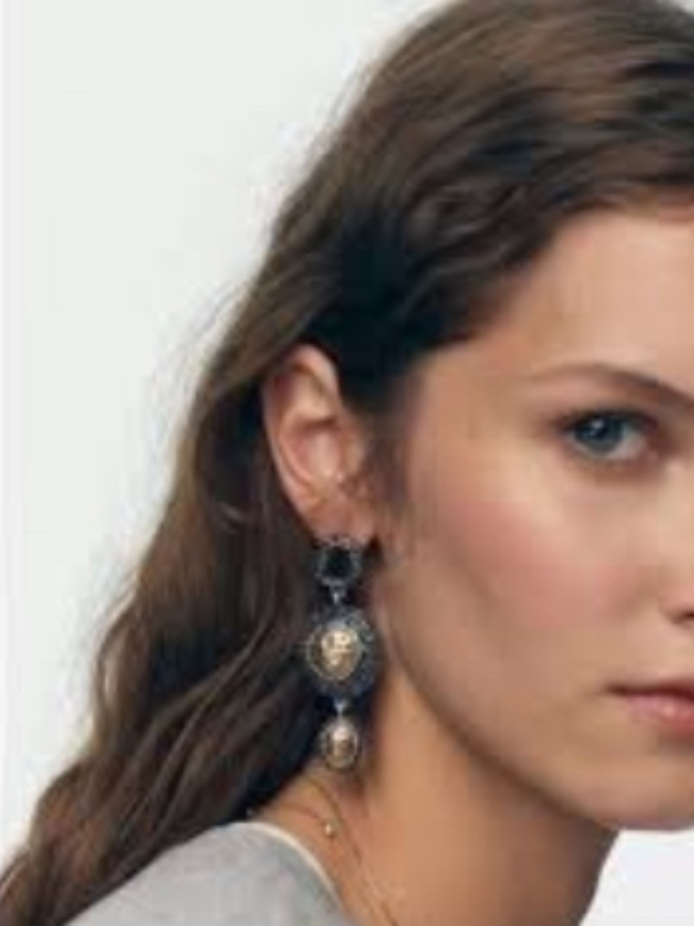 NWT Zara Triple Bejewelled Dangle Earrings